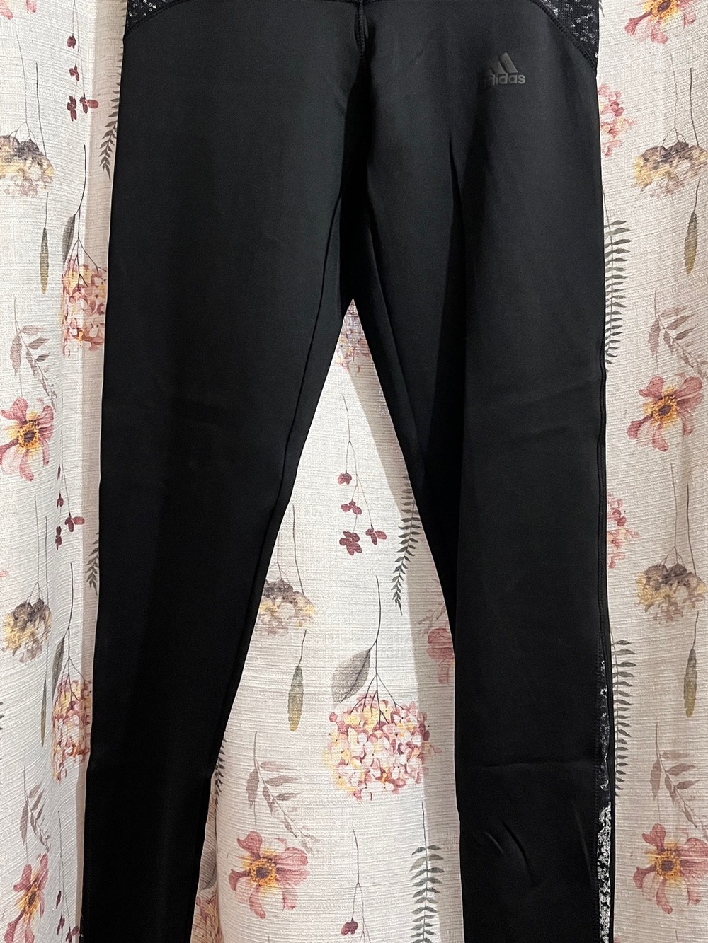 adidas Black Performance Leggings with Subtle Logo